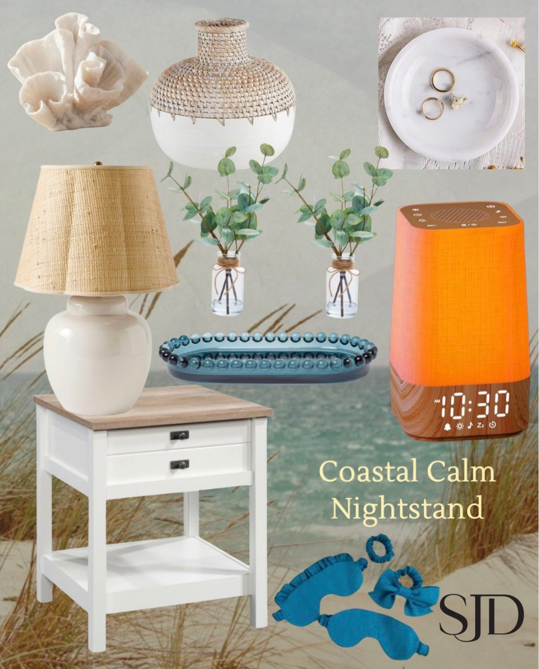 A serene, beach-inspired nightstand moment - soft textures, warm light, and calm coastal tones that feel elevated and restful. #coastalbedroom #nightstandstyling #coastalcalm 

#LTKHome