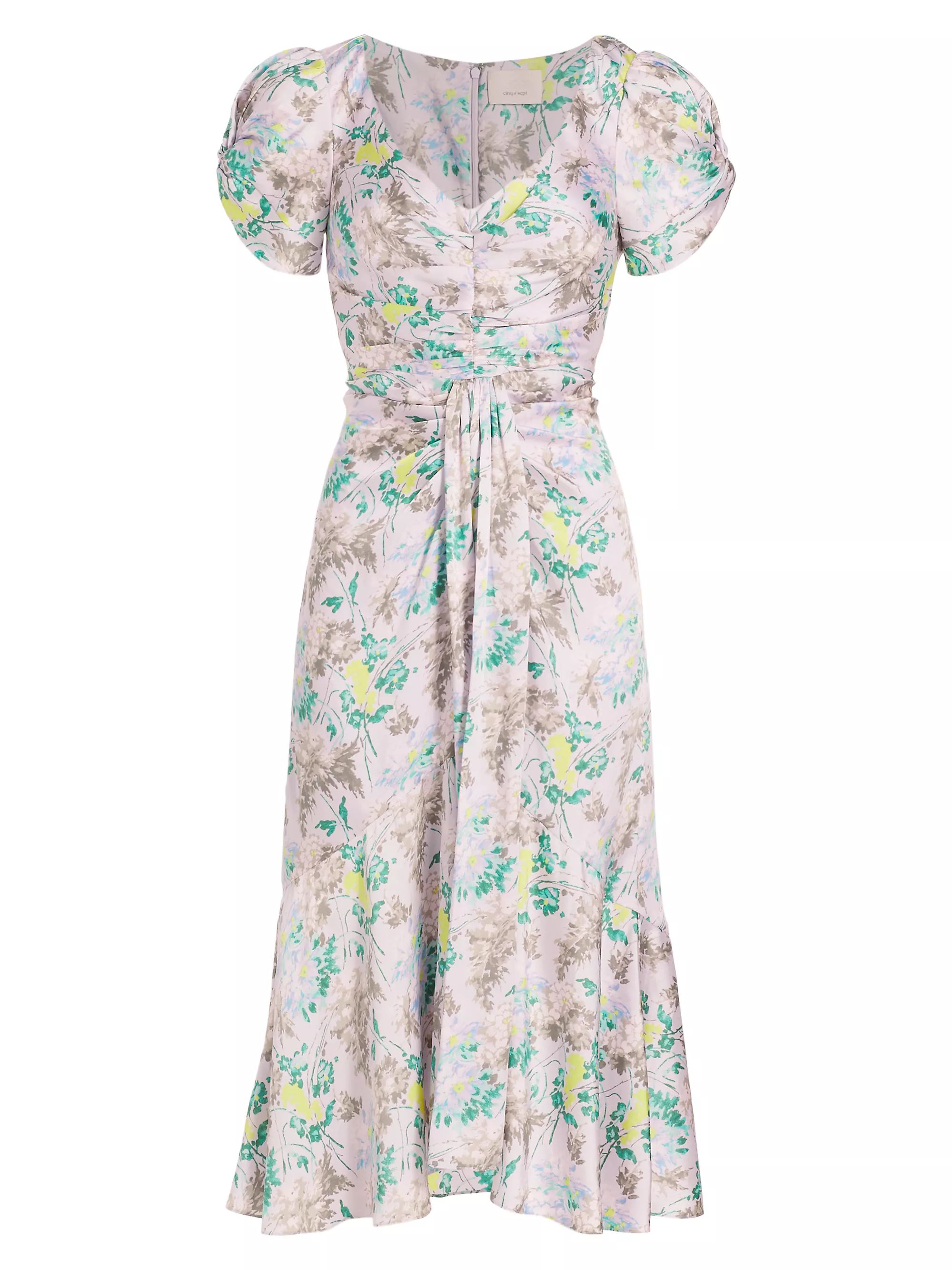 Walker Floral Ruched Midi-Dress | Saks Fifth Avenue