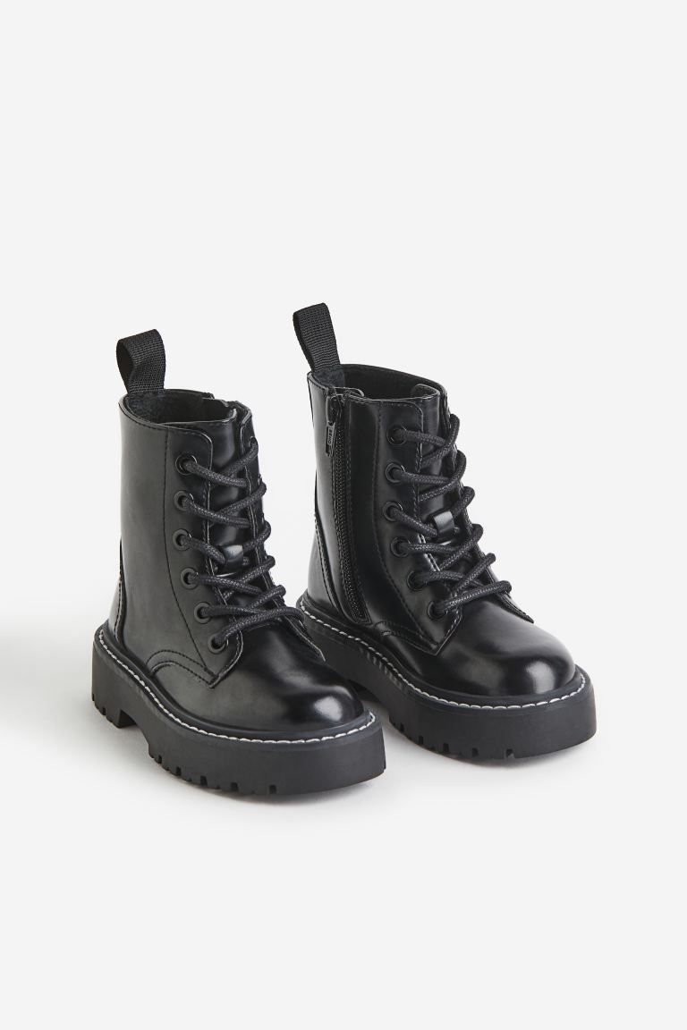 Lace-up Boots - Purple - Kids | H&M US | H&M (US + CA)