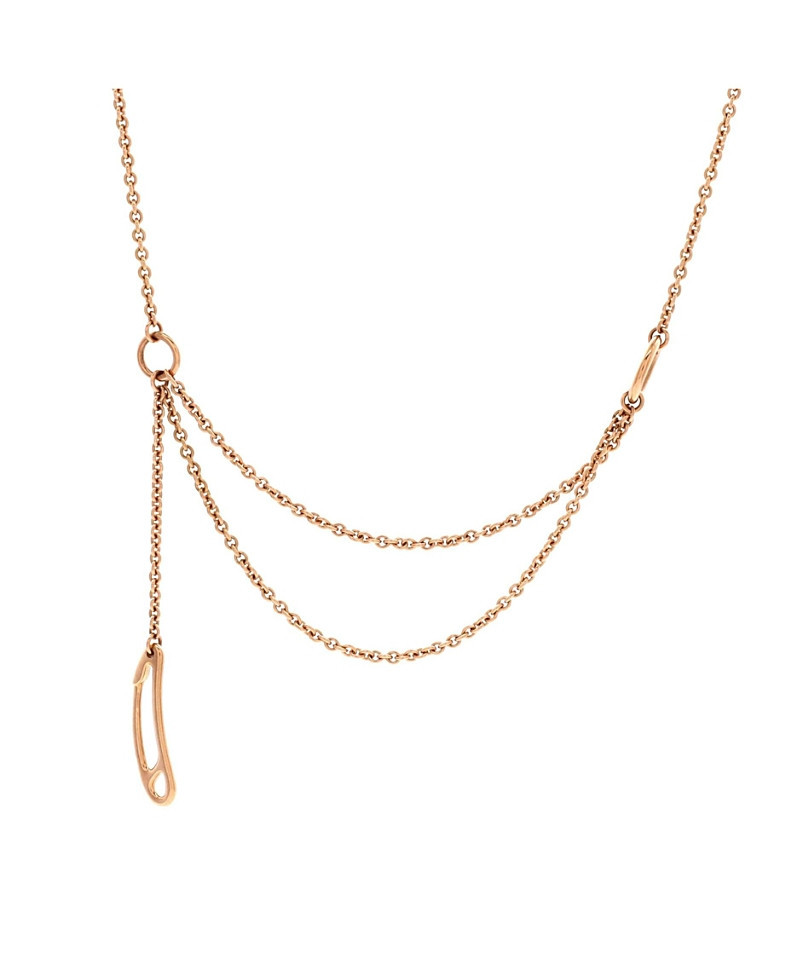 Pre-Owned HERMES Chaine d'Ancre Punk Double Strand Necklace 18K Rose Gold, 16.5 | Bloomingdale's (US)