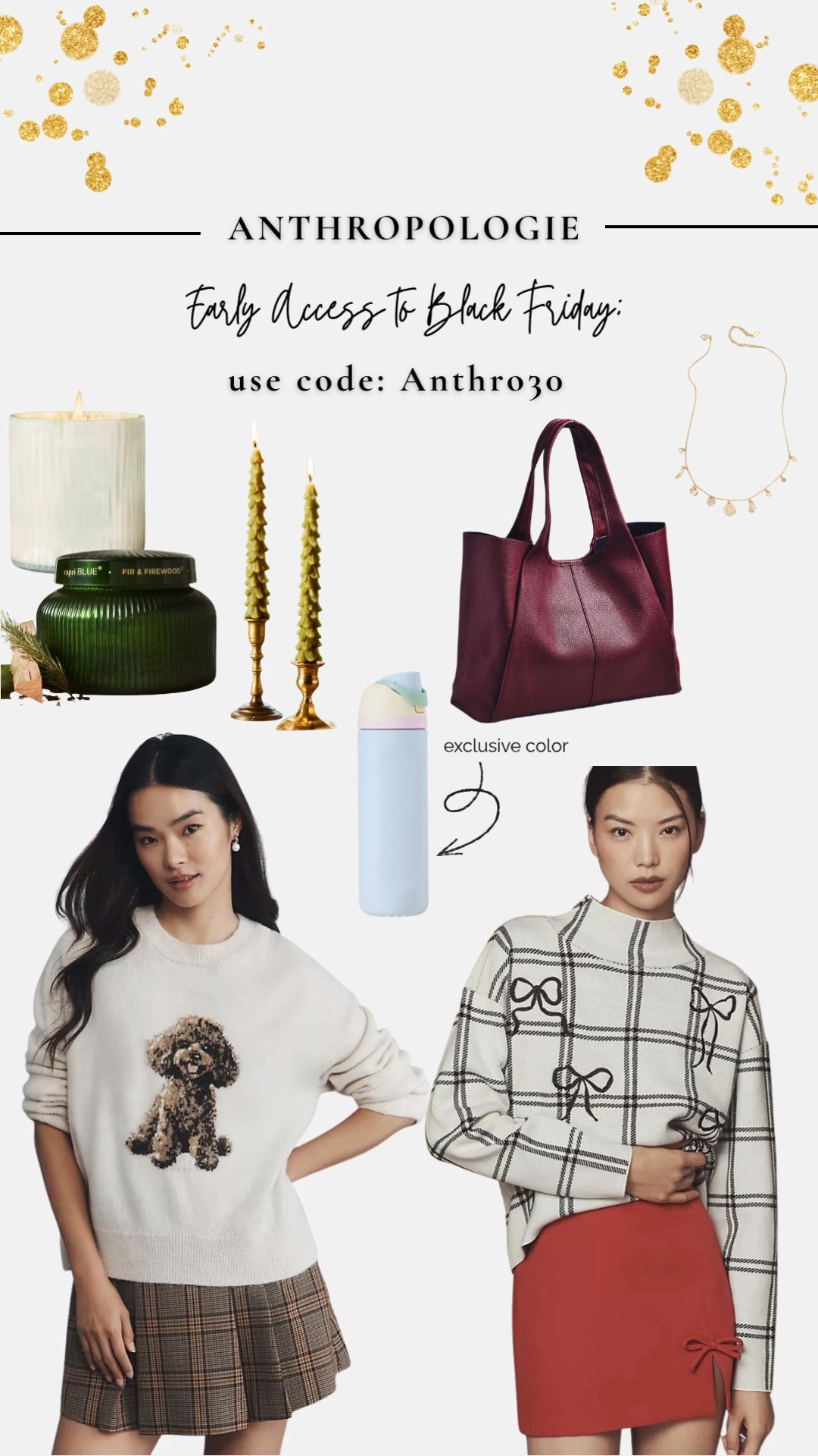Early Access to Anthropologie's Black Friday Sale with code: Anthro30.
Here is what I love & need this Christmas! 
 

 #LTKGiftGuide #LTKHoliday #LTKSaleAlert