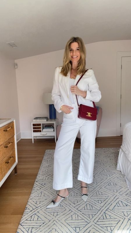 Head to toe white is fabulous- the pants, shoes and cropped linen blazer are all still available. I am wearing a 27 in the pants (TTS) and a S in the blazer (also TTS) If you plan to buy, please shop my links. My small account needs your support!

#LTKOver40 #LTKVideo #LTKWorkwear