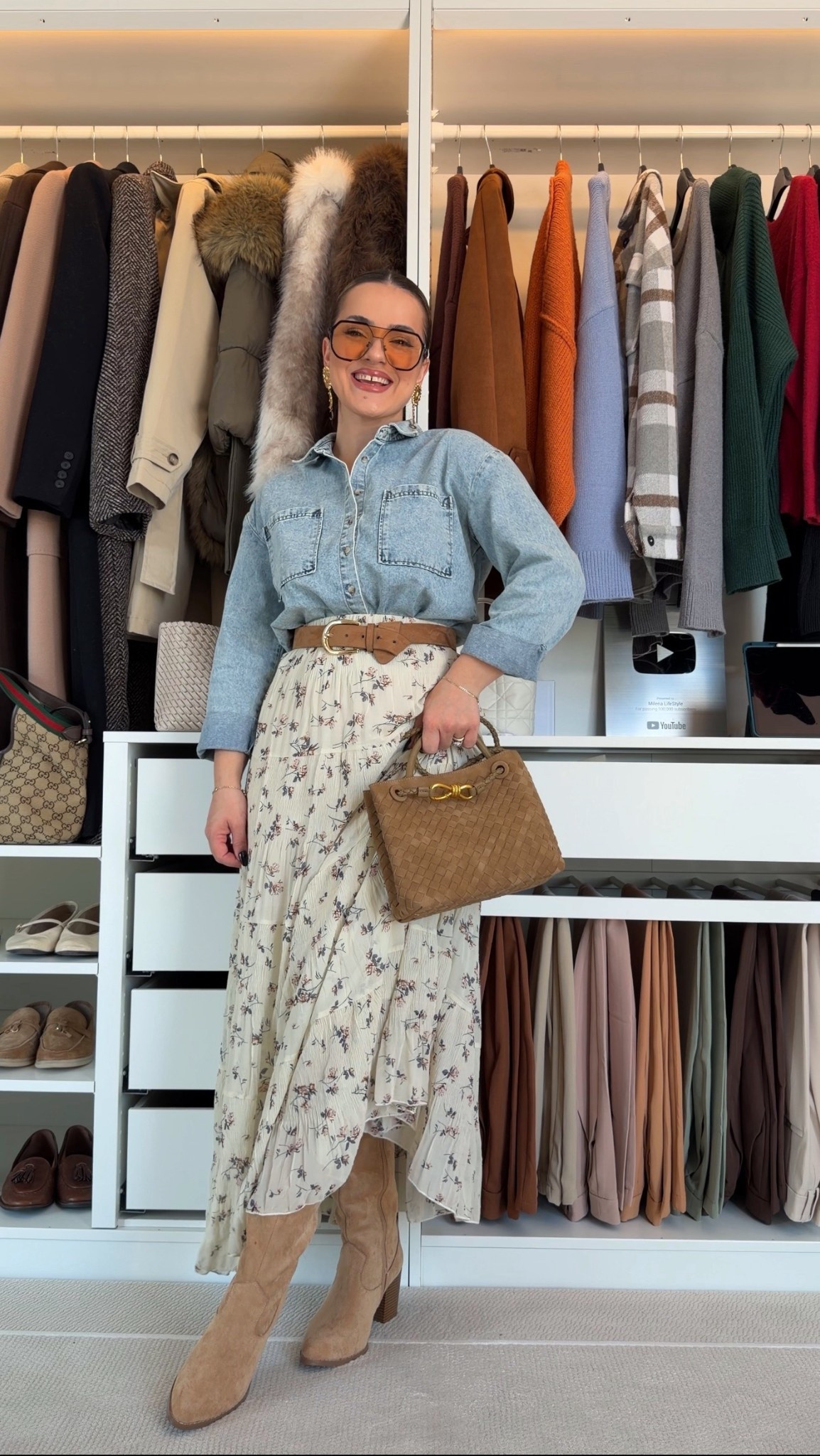 Stylimg floral skirt with denim shirt 🩵

#LTKmomlife #LTKU #LTKootd