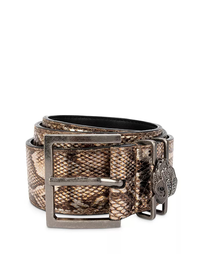 Women's Metallic Snake Print Leather Belt | Bloomingdale's (US)