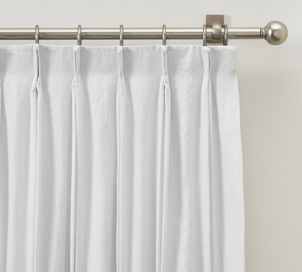 Belgian Flax Linen Pinch Pleat Blackout Curtain | Pottery Barn (US)