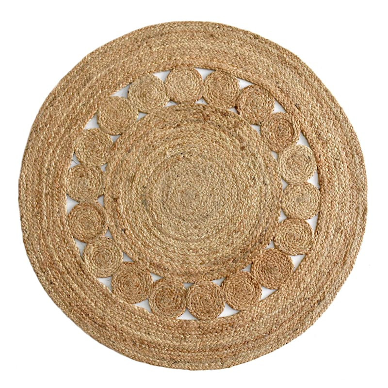 Round Jute Accent Rug, 3' | At Home