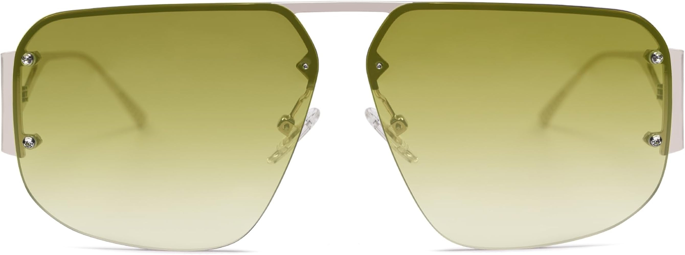SOJOS Trendy Aviator Sunglasses Mens Womens Retro Metal Rimless Frame Shades Lentes De Sol Para M... | Amazon (US)