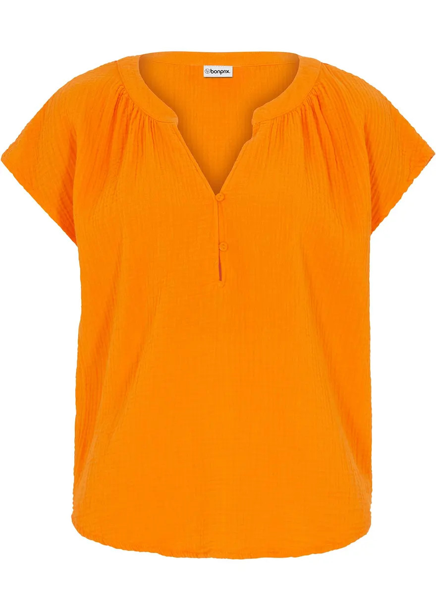 Musselin-Blusentop aus reiner Baumwolle | Bonprix DE