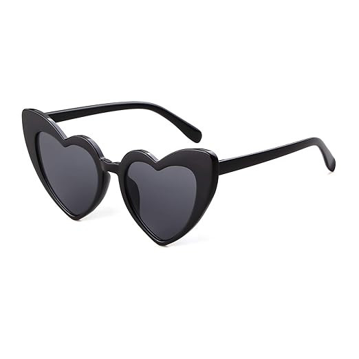 Clout Goggle Heart Sunglasses Vintage Cat Eye Mod Style Retro Kurt Cobain Glasses | Amazon (US)