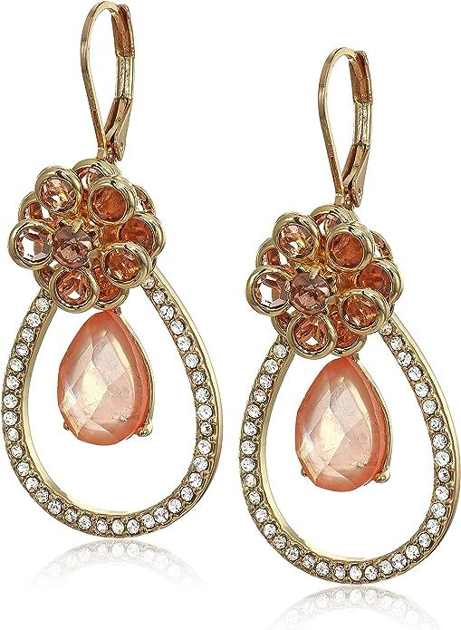 Anne Klein Women's Orbital Gold/Blush Drop Earrings, Pink | Amazon (US)