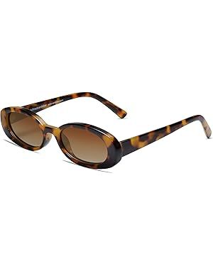 VANLINKER Polarized Retro Oval Sunglasses for Women and Men Small 90s Style VL9580 | Amazon (US)