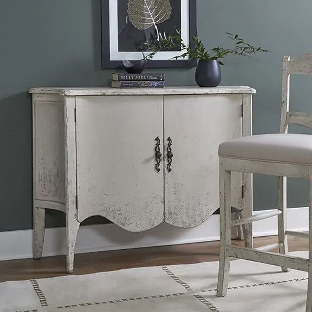 Shabby Chic Scalloped Door Cabinet | Antique Farm House