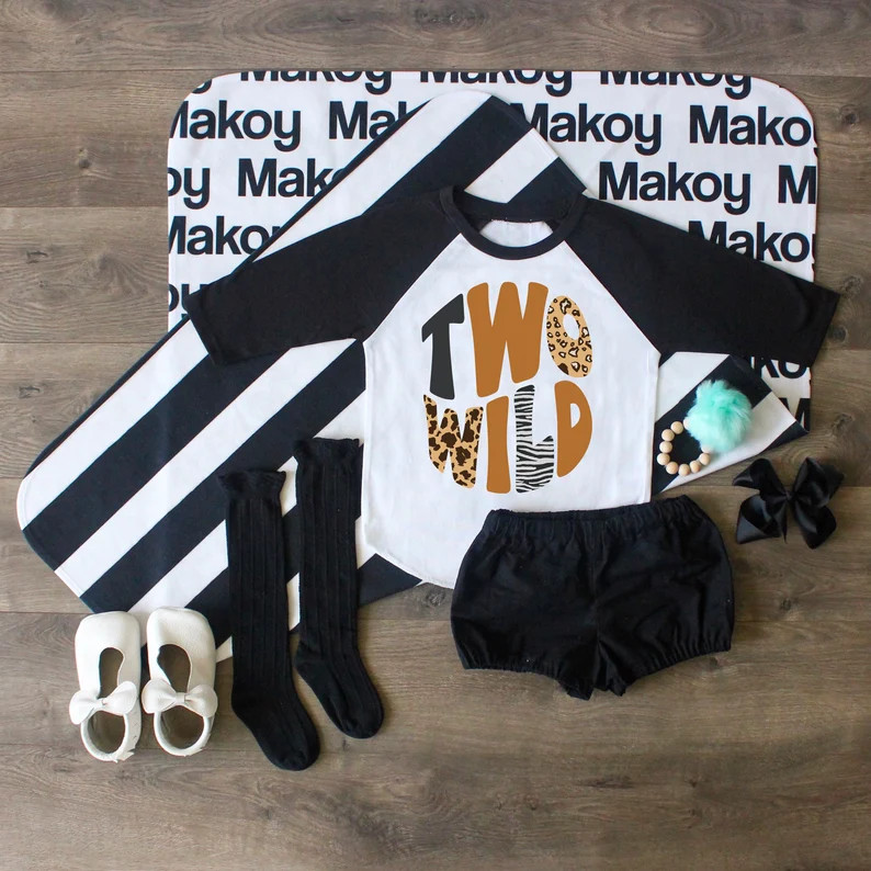 Two Wild Safari Birthday Shirt Designed by the Happy Mail - Etsy | Etsy (US)