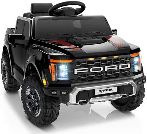 First Ride On 12V Licensed Ford F-150 Raptor Kids Ride on Toy, Ride on Truck with Parent Remote C... | Amazon (US)