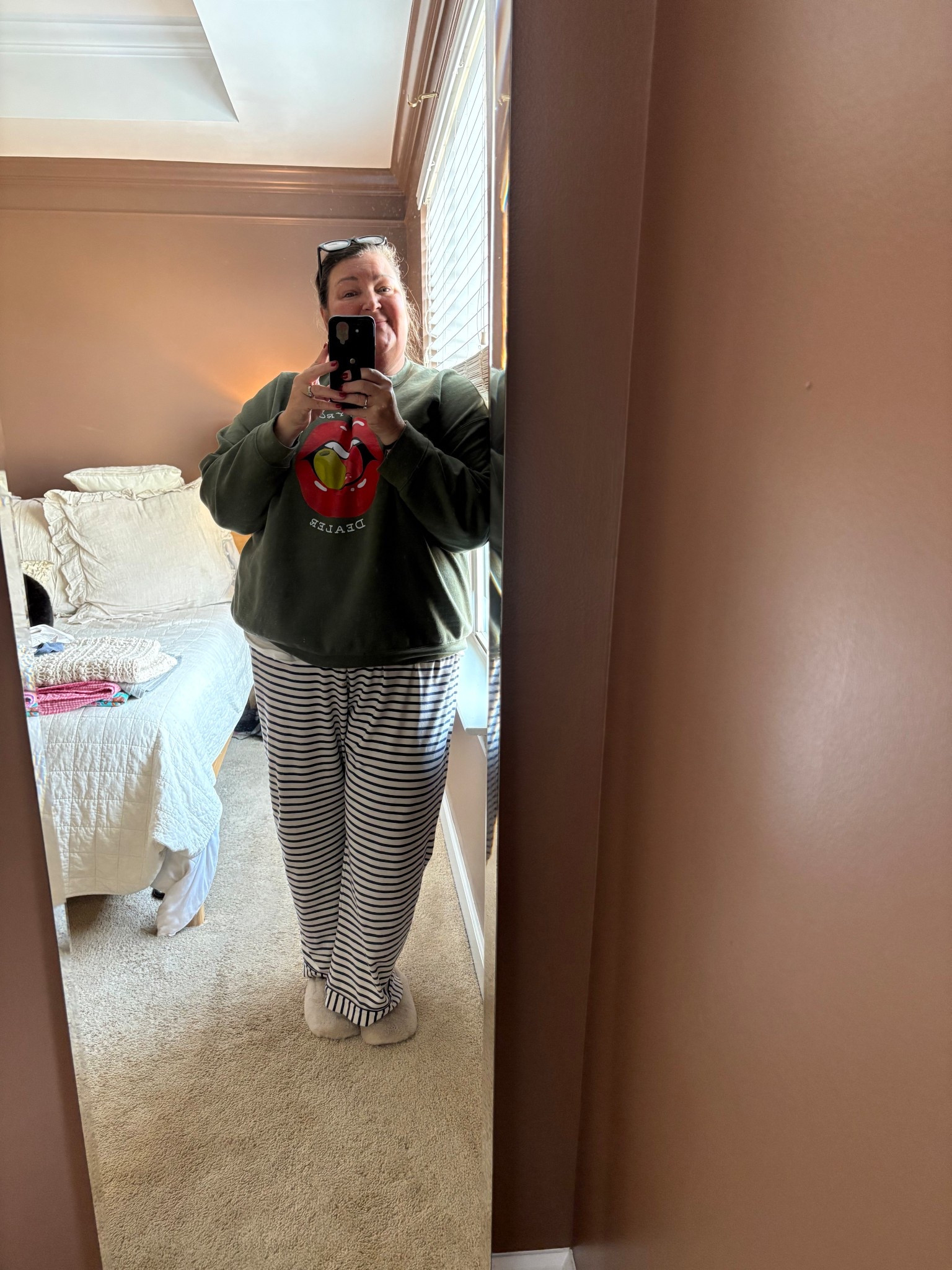 These jcrew pajamas (just wearing the pants here) are THE BEST PJs ever. Love gifting these too 

#LTKPlusSize #LTKmomlife #LTKCyberWeek