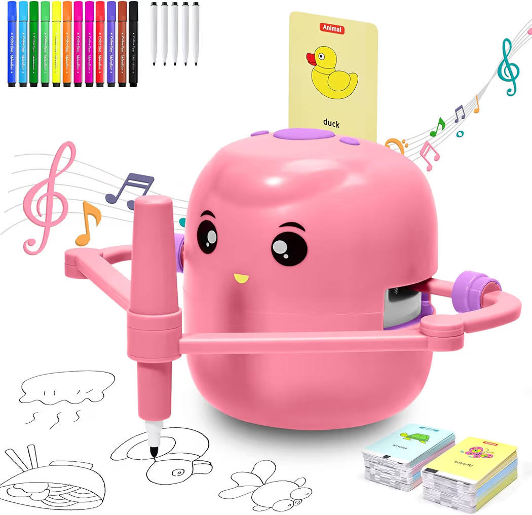 Drawing Robot for Kids, Voice Interactive Educational Drawing Machine with 150 Drawing Cards, Mon... | Amazon (US)