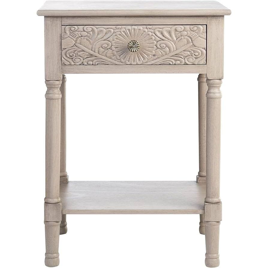 Safavieh Home Collection Josie Greige 1-Drawer Accent Table | Amazon (US)