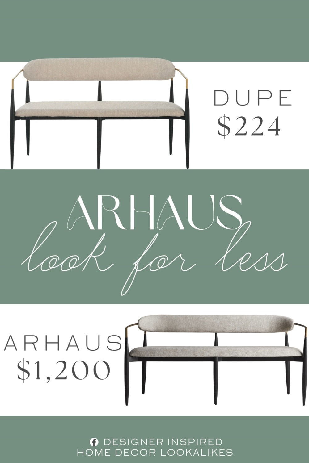 Inspired by Arhaus Dining Bench. Upholstered Dining Bench. Modern Dining Loveseat. Contemporary Upholstered Bench. Elegant Dining Bench. Statement Dining Seating. Entryway Upholstered Bench. Dining Room Accent Bench. Mid-Century Modern Furniture. 

Home more affordable option find copy cat similar look for less budget friendly affordable cheap cheaper beautiful pretty. Clearance sale coupon code discount code promo code luxury lookalike look a like Inspo inspiration inspired by idea ideas Love like these? I share multiple every day in my FB group.
#arhausinspired #diningbench #accentbench #upholsteredbench #dininginspo #furniturefinds #diningseating #modernfurniture 

 #LTKHome