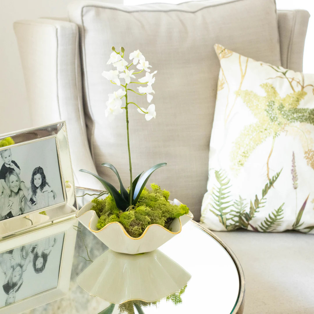 12" Faux Orchid Drop-In | Susan Gordon Pottery