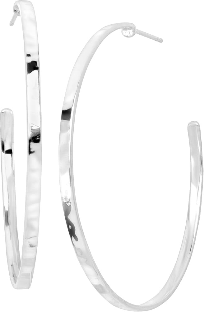 Silpada 'Circle Up' Hammered Hoop Earrings in Sterling Silver | Amazon (US)