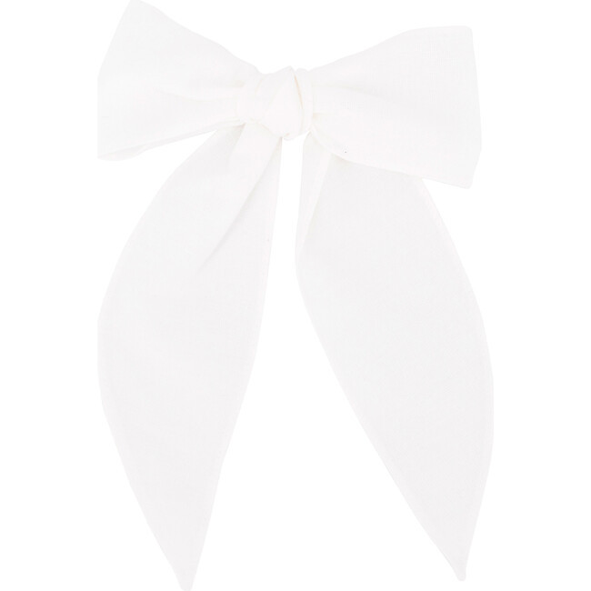 Dondolo | Il Pellicano Hair Bow, White Eyelet (Multicolor, One Size) | Maisonette | Maisonette