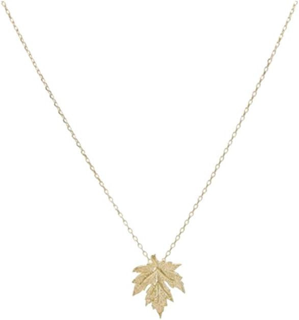 Gold Silver Maple Leaf Autumn Leaf Pendant Necklace | Amazon (US)