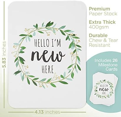 Baby Milestone Cards, Set of 26 - Newborn First Year Progress Report Cards with Cute Sayings and ... | Amazon (US)