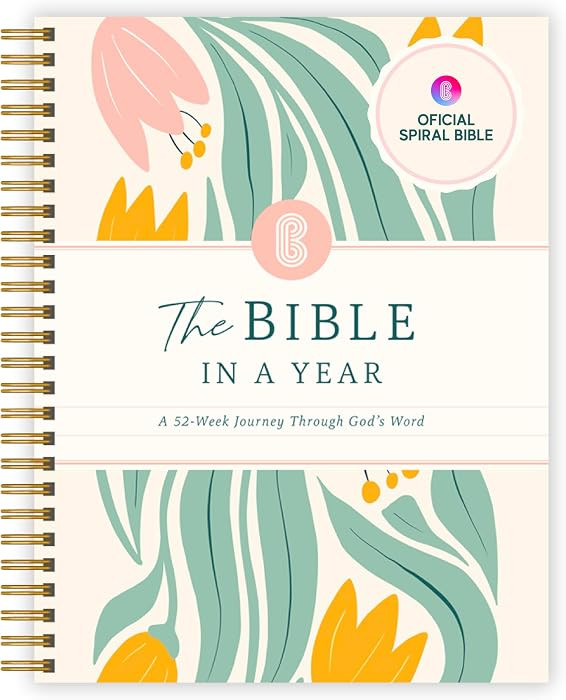 Official Spiral Bible in a Year, 52 Week Bible Study Guide (Floral) | Amazon (US)