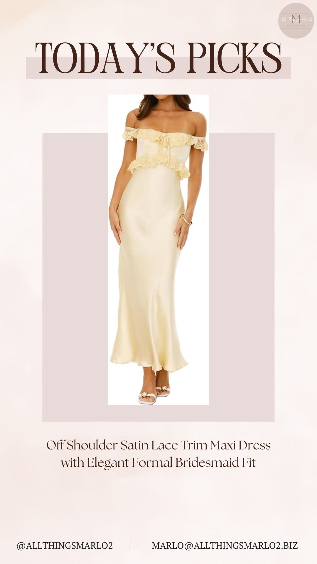 Off Shoulder Satin Lace Trim Maxi Dress with Elegant Formal Bridesmaid Fit 

 #LTKSeasonal #LTKWorkwear #LTKTravel