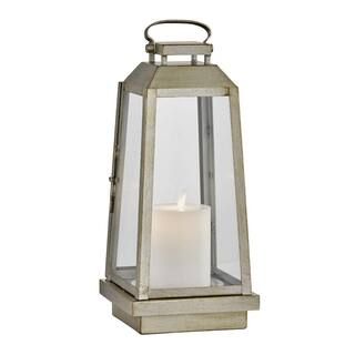 Edgewater 14 in. Champagne Silver LED Outdoor Table Lamp | The Home Depot