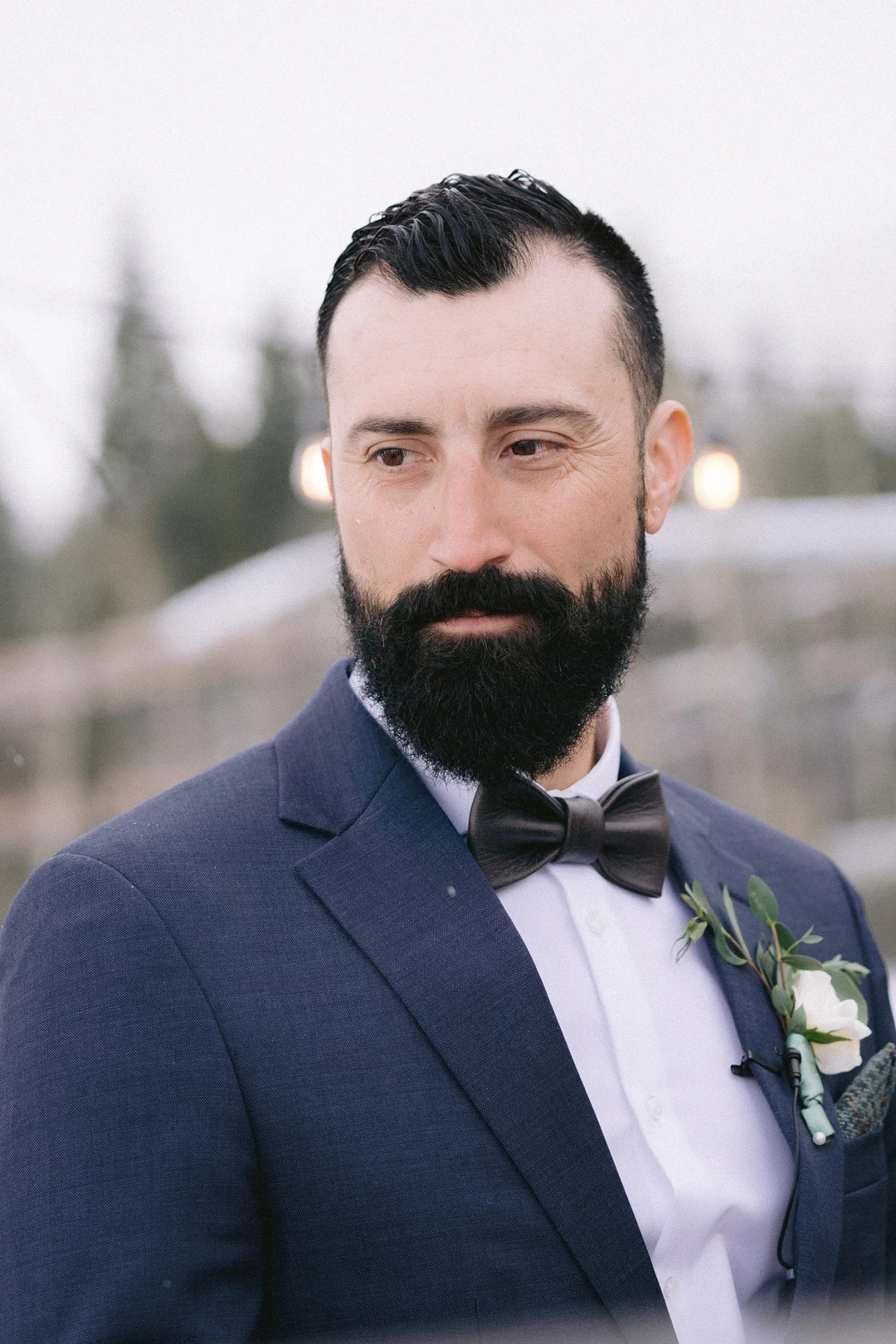 Dark Brown Leather Bow Tie, Wedding Tie for Him, Groomsmen Bow Ties, Luxury Bow Tie | Etsy (US)