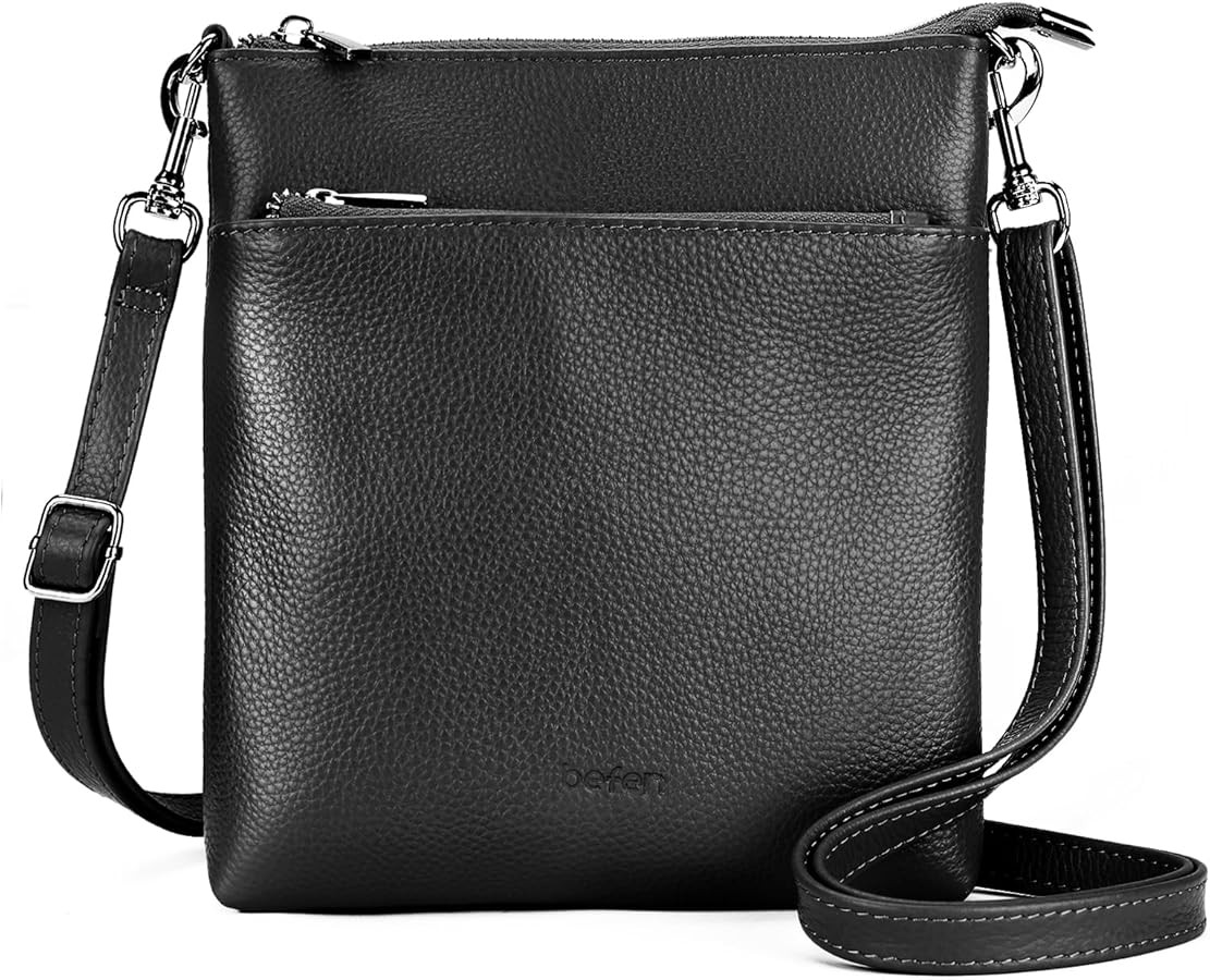 befen Genuine Leather Small Crossbody Purses for Women Travel Cross Body Bags Lightweight with Ad... | Amazon (US)