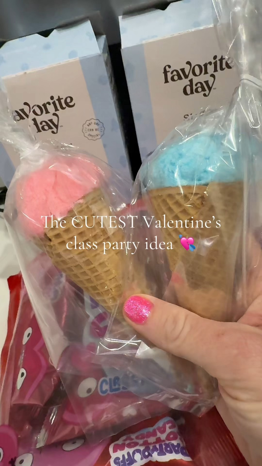 Cotton candy “ice cream” cones for my kids’ Valentine’s class party and I may never recover from the cuteness 😭🍦💗
The best part? EVERYTHING is from Target 🎯✨
Easy. Affordable. Zero stress.
If you’re looking for:
• Easy Valentine’s class party ideas
• Cute non-candy Valentine treats
• Pink girly classroom snack ideas
• Target Valentine party finds
• Simple mom party ideas
This is your sign 💕
I linked all the supplies (cones, cotton candy, cellophane bags + ribbon) in my LTK so you can recreate this in 5 minutes 🤍
Save this for your next class party & follow for more simple girly mom ideas 💘
#ValentinesClassParty #TargetFinds #MomHacks #SimpleMomLife #GirlyMom #ValentinesIdeas #LTKCreator #ClassroomTreats #PinkAestheticMom #PartyIdeasForKids #target #icecreamparty

#LTKValentine #LTKSeasonal #LTKmomlife