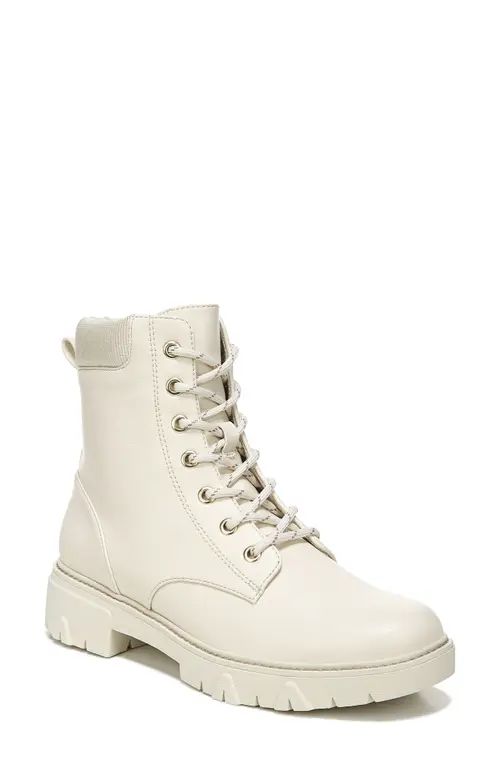 Dr. Scholl's Headstart Lace-Up Combat Boot in Seashell Beige at Nordstrom, Size 6.5 | Nordstrom