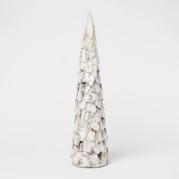 24.5" Decorative Birch Cone White - Threshold™ | Target