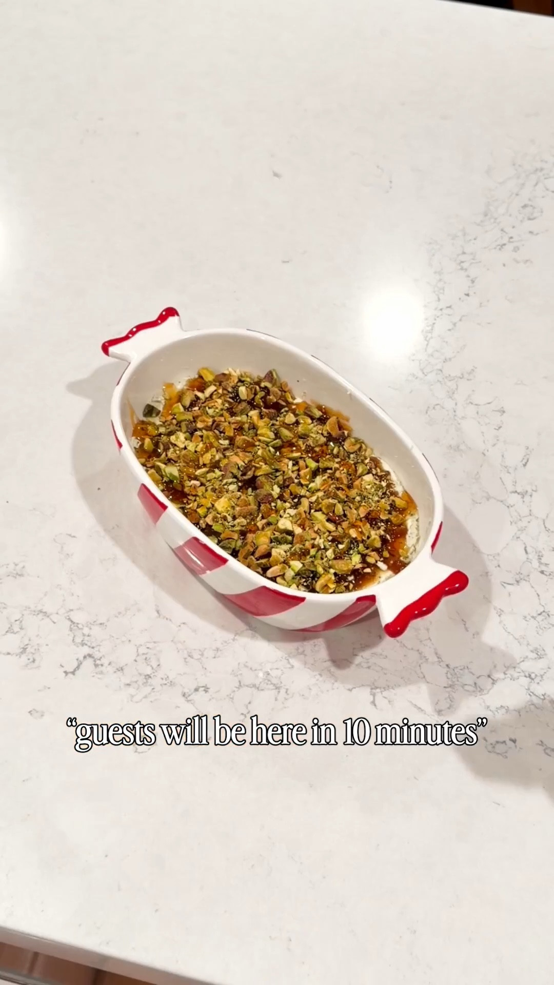 ✨BOURSIN CHEESE APPETIZER✨

You guys know I am all about easy when it comes to food. Well, this no-prep, takes less than five minutes, totally delicious appetizer fits the bill! Made this for a holiday gathering, and it was absolutely devoured! Highly recommended!!

This dish is from my local Target Bullseye section, so check your local store!

Recipe:
-use number of Boursin cheeses in order to line bottom of your dish — I used two here and found it to be the perfect amount! If you’re using an 8x8 or similar I would use 3-4
-apply layer of fig jam (or I might try pepper jelly next time!)—this is to your liking. 
-add chopped pistachios 
-top with hot honey

I served at room temp, but you could bake at 350 for 10-15 minutes for a creamier dip!
.
.
.
.
.


#LTKHoliday #LTKfoodie #LTKvlog