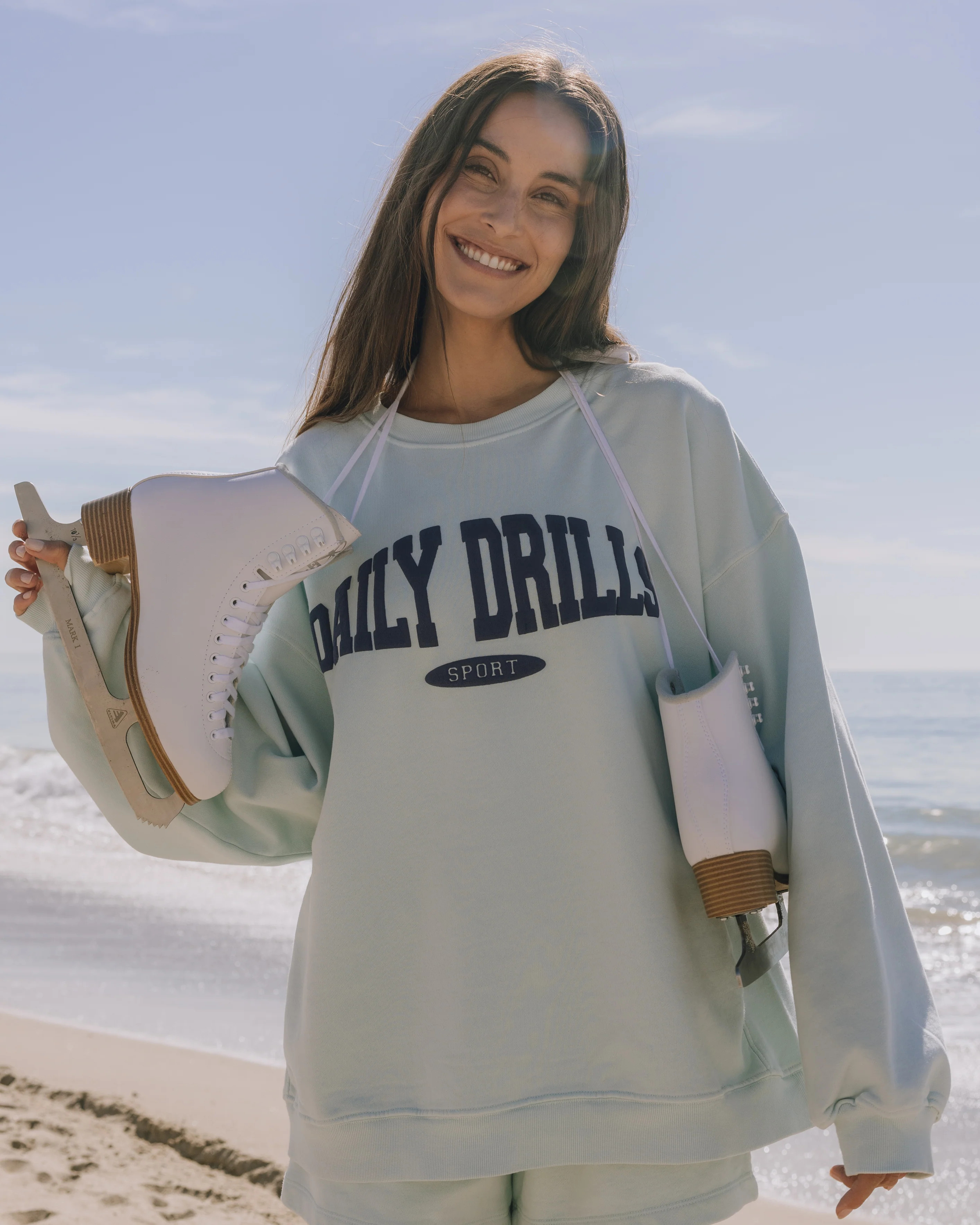 Oversized Sport Crew - Lake Day with Navy | Daily Drills