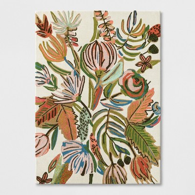 Floral Wool Tufted Area Rug Pink/White - Threshold™ | Target