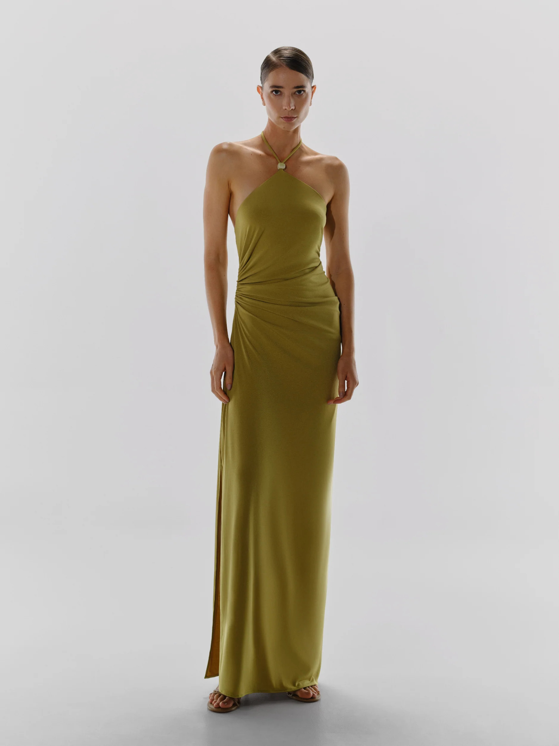Blake Maxi Dress Green in Jersey - High Summer 25 | BAOBAB INT
