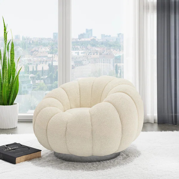Humberto Upholstered Swivel Accent Chair | Wayfair North America