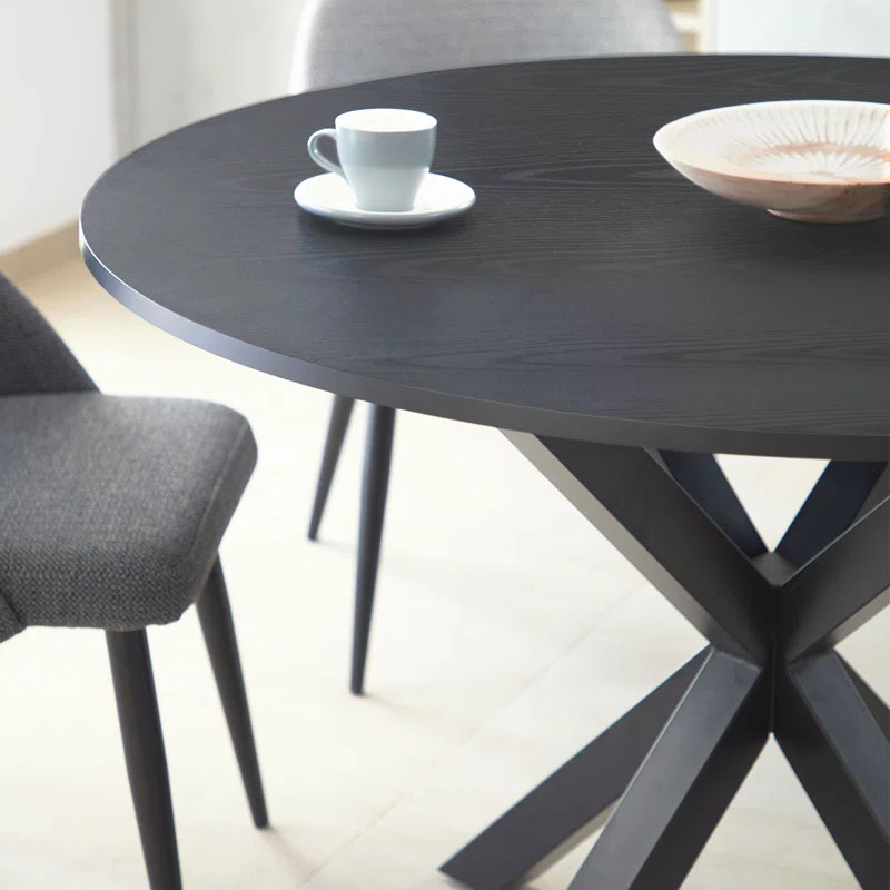 Pinellas 39.4" Black Round Dining Table | Wayfair North America
