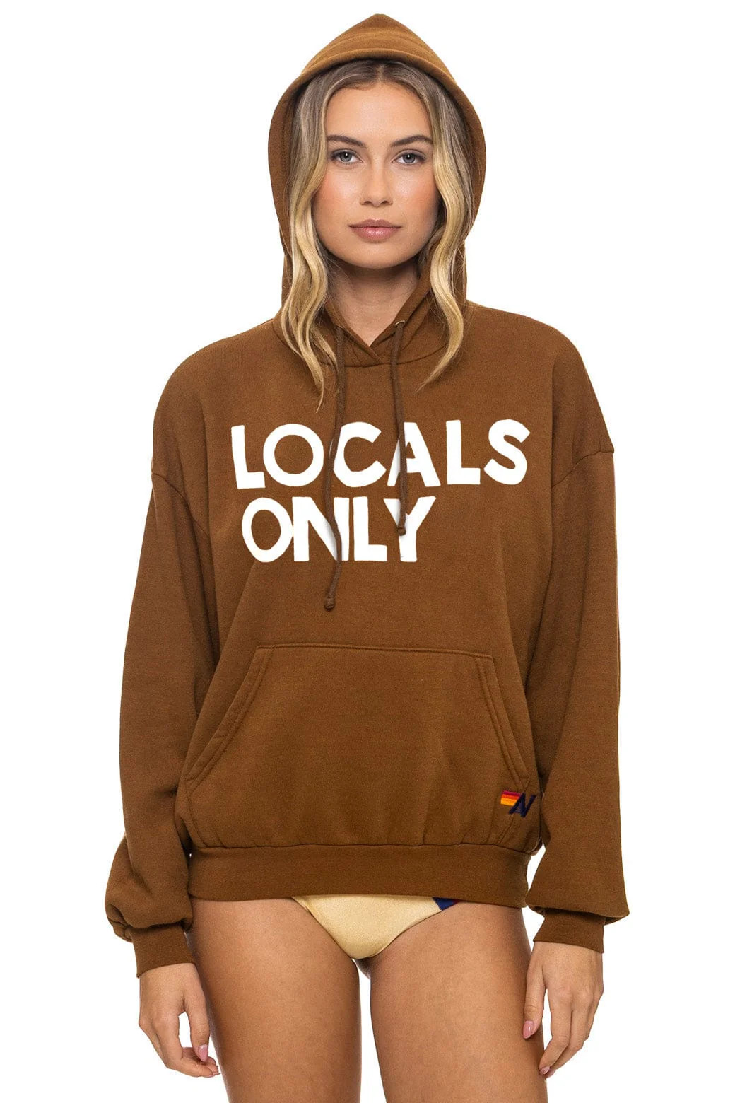 LOCALS ONLY RELAXED PULLOVER HOODIE - CINNAMON | Aviator Nation