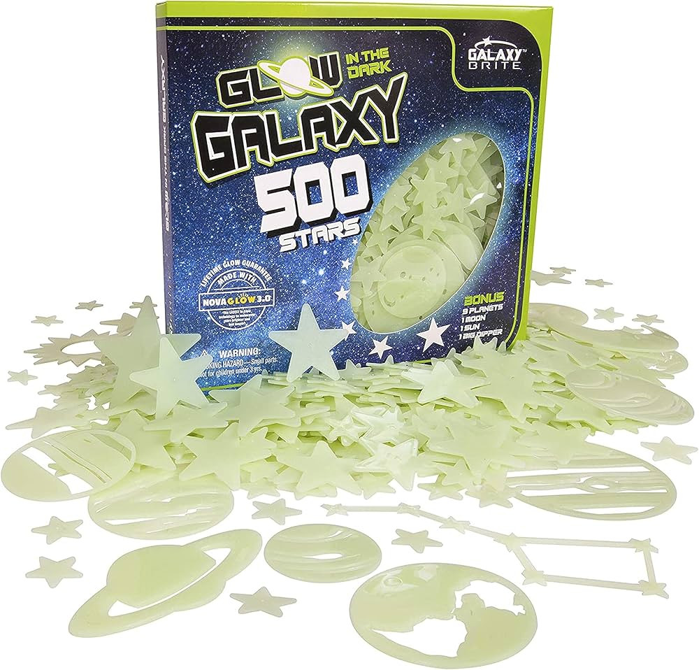 Glow in The Dark Stars for Ceiling, 500-Count, Largest Ceiling Glow Stars Assortment Includes Jum... | Amazon (US)