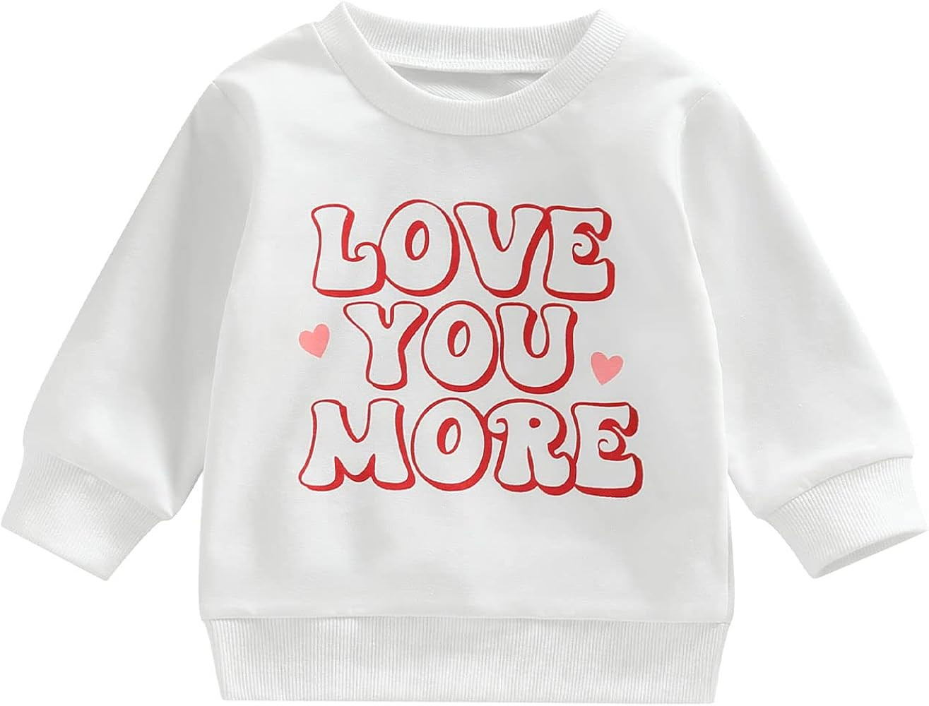 FIOMVA Baby Girl Boy Valentine's Day Outfits Love Print Long Sleeve Pullover Sweatshirt Overszied... | Amazon (US)