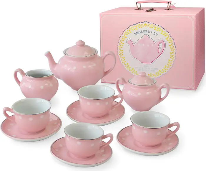 BRIGHT STRIPES Pink Porcelain Tea Set | Nordstrom | Nordstrom