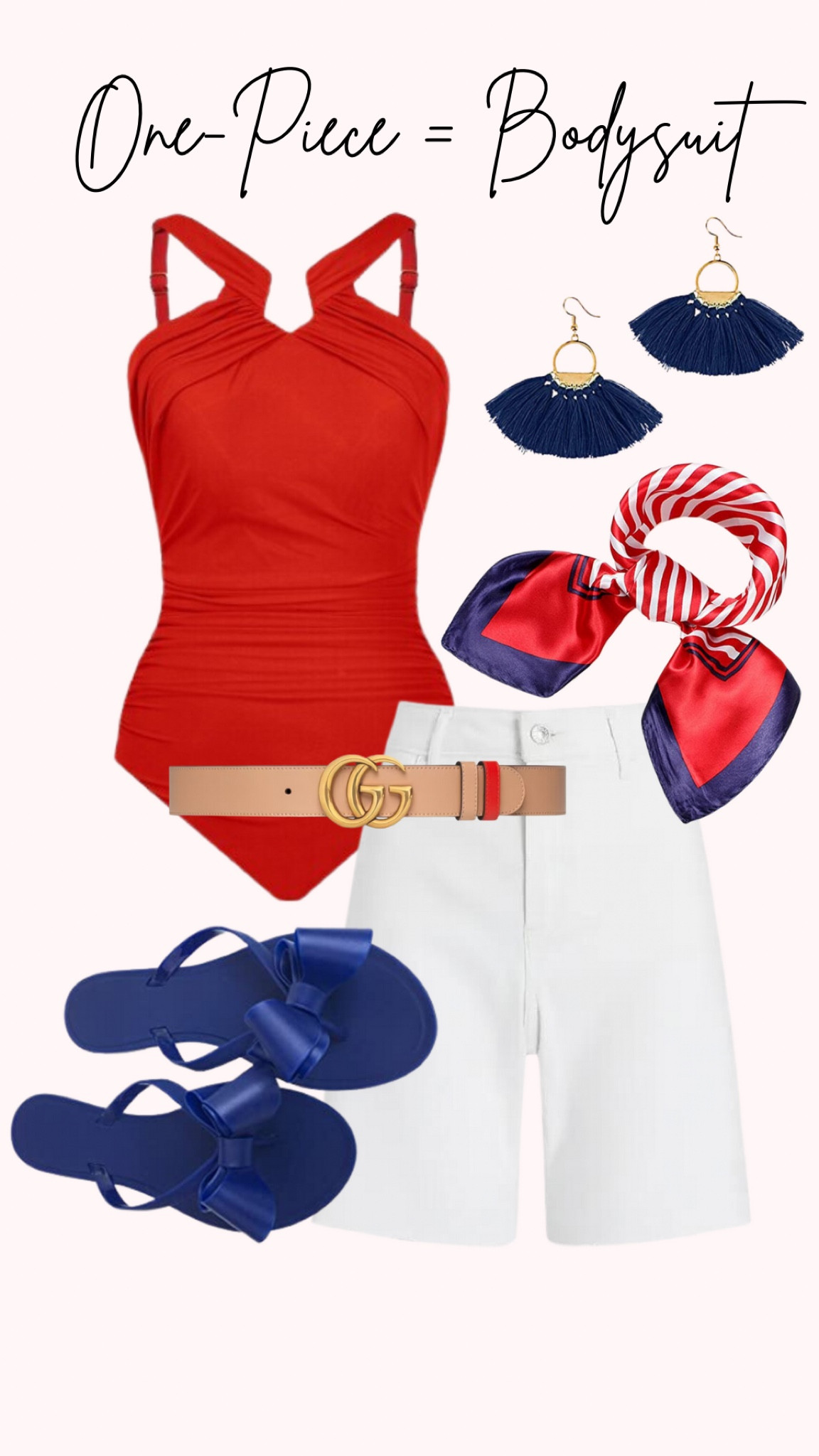 It is almost time to wear your patriotic colors. 
Miraclesuit Swimsuit
@lovechicos shorts
@gucci belt 
@amazon scarf and sandals 
#4thofjuly #fourthofjuly #redswimsuit #miraclesuit #whiteshorts #lovechicos #girlfriendshorts #whitedenimshorts #guccibelt #navysandals 

#LTKunder50 #LTKtravel #LTKSeasonal