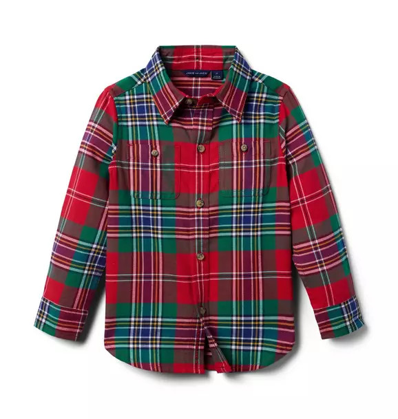 Tartan Brushed Twill Shirt | Janie and Jack