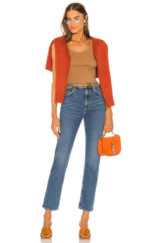 RE/DONE X Hanes Ribbed Tank in Caramel from Revolve.com | Revolve Clothing (Global)