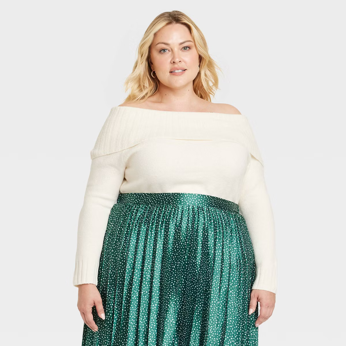 Women's Off the Shoulder Pullover Sweater - Ava & Viv™ | Target