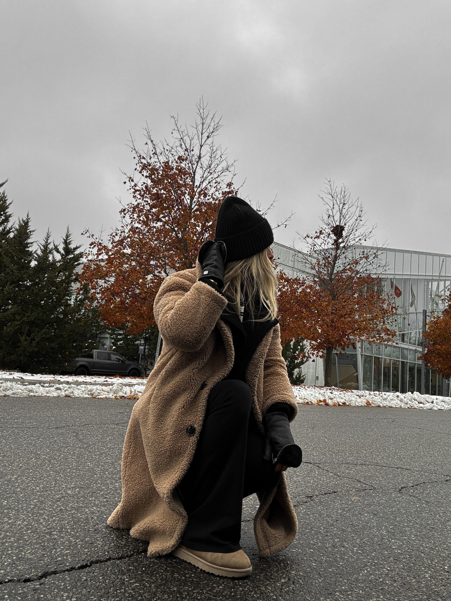 Winter outfit in Canada
Teddy coat, flared leggings, uggs & classic winter accessories 

#LTKOver40 #LTKmomlife #LTKTall